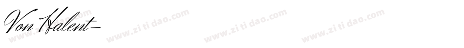 Von Halent字体转换